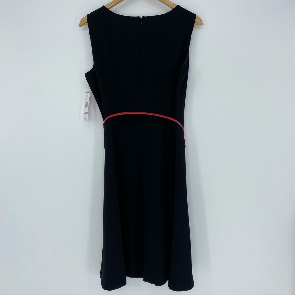NWT 9 & Co. Day to Dinner LBD little black dress with pink belt wms sz 12 - Picture 12 of 12
